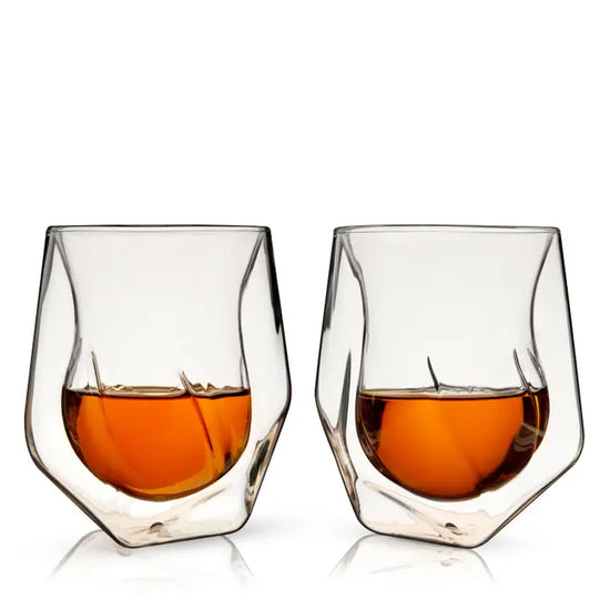 S/2 Double Walled Whiskey Tasting Glass
