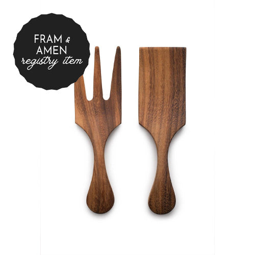 *REGISTRY ITEM: Ironwood Large Fruit and Salad Utensils*