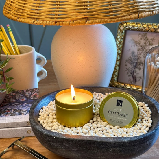 Cottage Gold Tin Candle