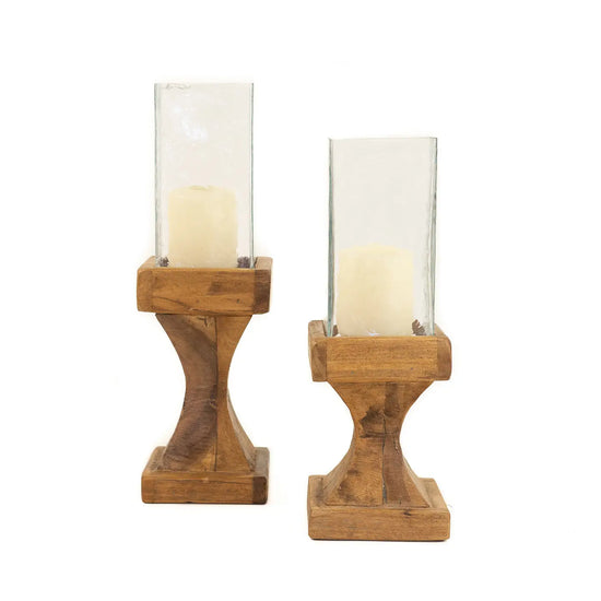 Square Recycled Wood Hurricanes