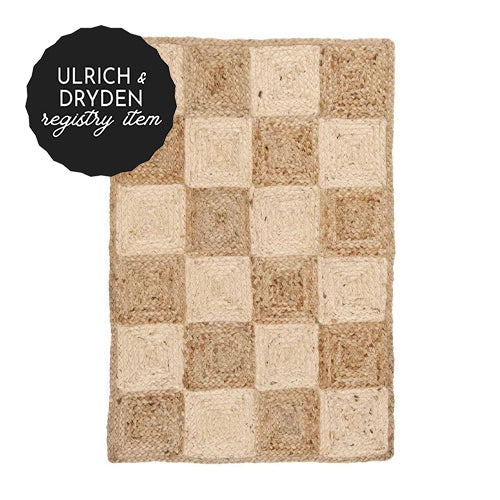 *REGISTRY ITEM: Natural Classic Checker Jute Rug - PURCHASED*