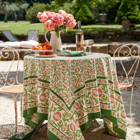 Grenadine Orange & Green Tablecloth