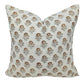 White + Mustard Block Print Pillow