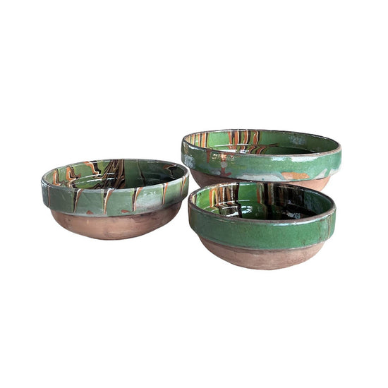 Marbleized Green Cottage Crafted Bowl