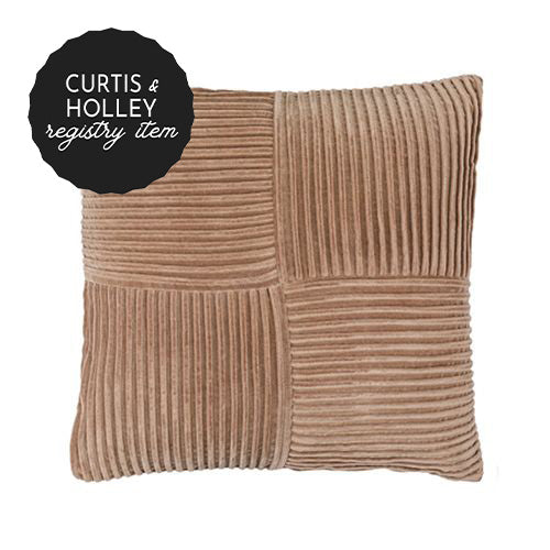 *REGISTRY ITEM: Taupe Conrad Pleated Pillow*