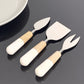 S/3 Marble + Wood Cheese Tools