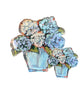 Blue Hydrangea Acrylic Bitty Block