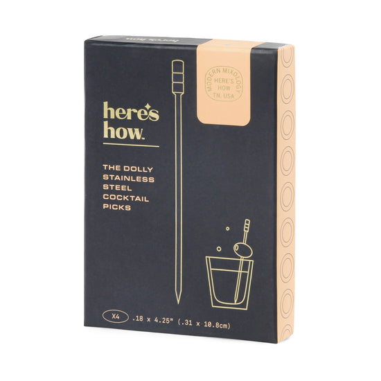 S/4 Silver Dolly Cocktail Picks
