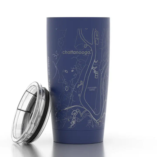 Midnight Blue Chattanooga Map Pint Tumbler