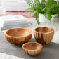 Scalloped Teakwood Small Bowl