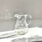 Hand Etched Blown Petite Pitcher