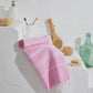 Light Pink Striped Turkish Towel