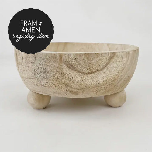 *REGISTRY ITEM: Paulownia Wood Footed Bowl*