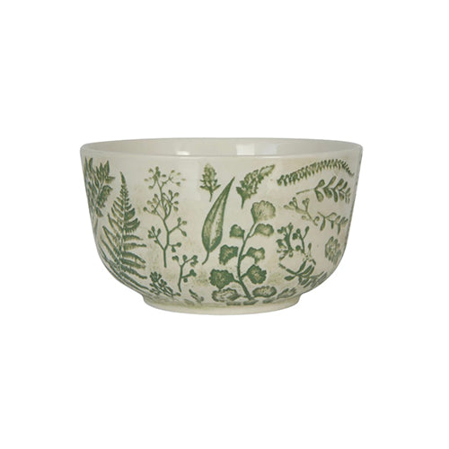 Green Botanical Stamped Bowl