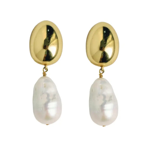 Vintage Gold + Pearl Chunky Drops