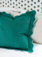 Green + Aqua Darcy Linen Square Pillow