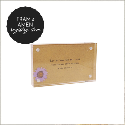 *REGISTRY ITEM: 3"x5" Acrylic Standing Frame*