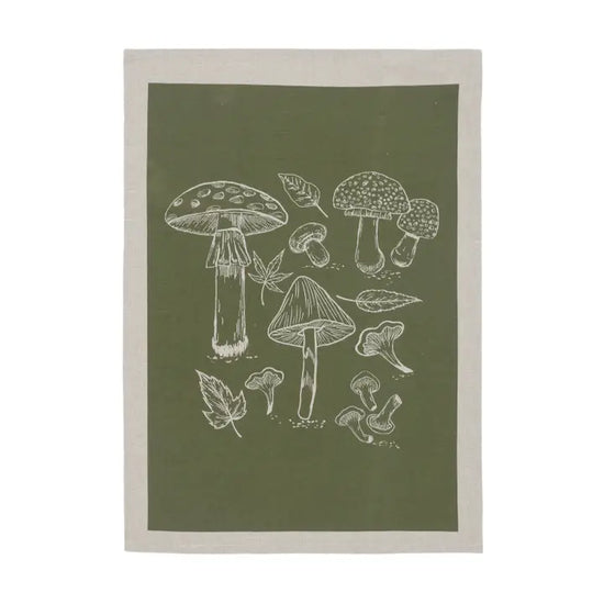 Mushroom Waffle Towel Brown