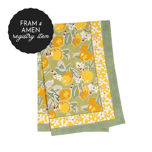 *REGISTRY ITEM: Citron Vert & Yellow Tea Towel* PURCHASED