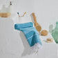 Teal Striped Turkish Towel