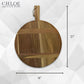 17" Round Wood Charcuterie Board