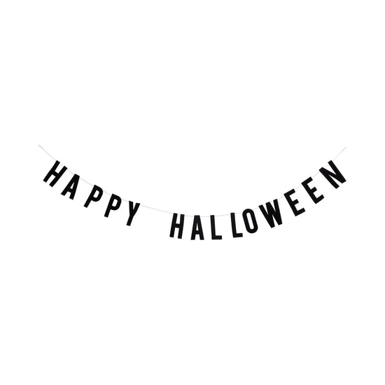 Velvet Puffy Happy Halloween Banner