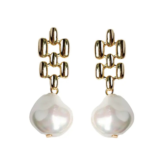 Vintage Honeycomb Pearl Drops