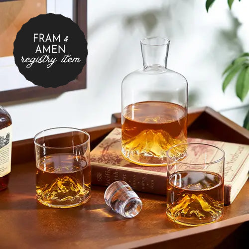 *REGISTRY ITEM: Mountain Tumblers + Crystal Decanter Set*