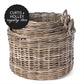 *REGISTRY ITEM: Small Kooboo Grey Round Rattan Storage Basket with Handles*