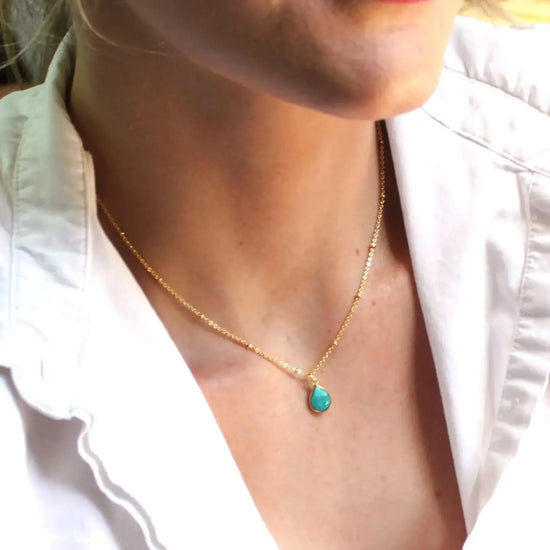 Gemma Cori Turquoise Drop Necklace
