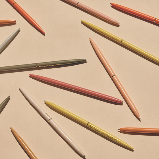 Set of 4 Green Twisty Slim Metal Pens