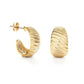 Vintage Beaded Shell Hoop Earrings