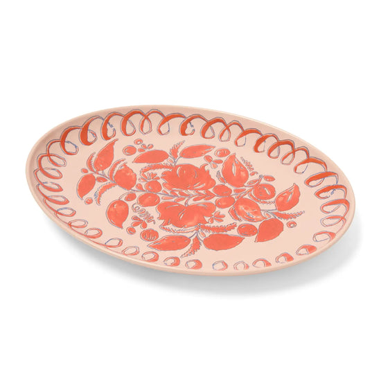 Pink Amalfi Oval Tray