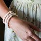 Set of 3 Ecru Skinny Tube Bracelets
