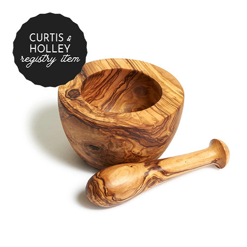 *REGISTRY ITEM: Classic Olive Wood Mortar & Pestle*