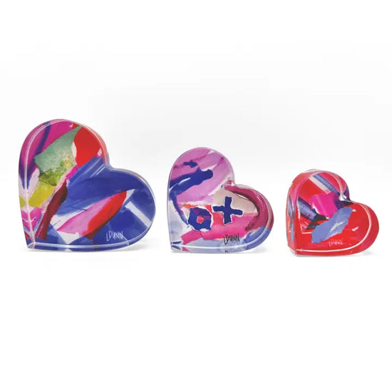 3 Acrylic Hearts