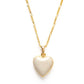Large Cream Enamel Heart Locket