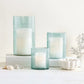 Small Blue Hammered Glass Candle Holder