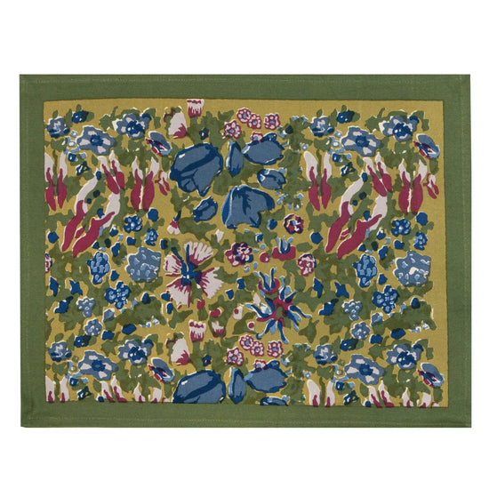 S/6 Blue + Vert Jardin Placemats