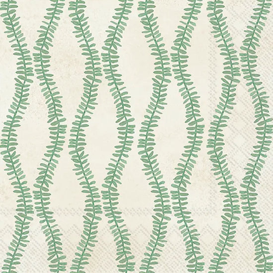 Leaf and Stem Green Cocktail Napkins