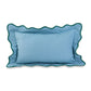 Aqua + Green Darcy Linen Lumbar Pillow
