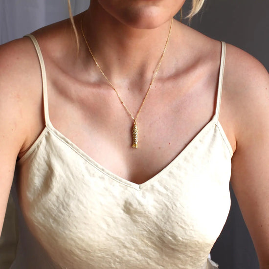 Gemma Gold Cz Fish Pendant Necklace