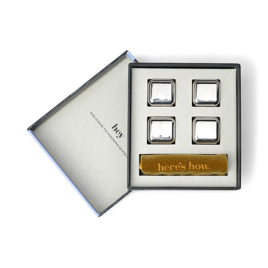 S/4 Ruby Silver Cocktail Chillers