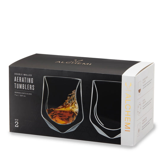 S/2 Double Walled Whiskey Tasting Glass