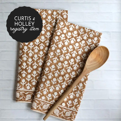 *REGISTRY ITEM: Charlotte Caramel Kitchen Towel*