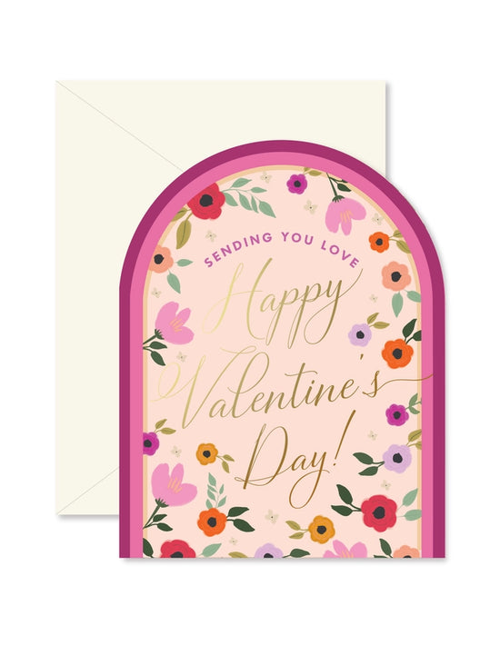 Valentine's Day Floral Arch Card