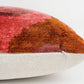 Orange + Pink Handmade Ikat Silk + Velvet Pillow