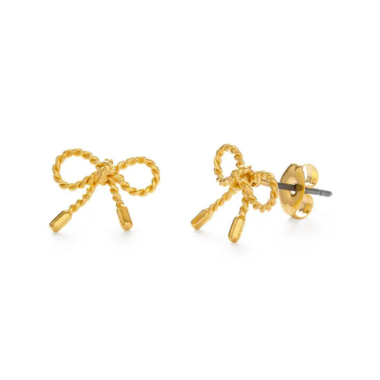 Tiny Bow Stud Earrings