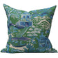 22" Green & Blue Gardens of Chinoise Pillow