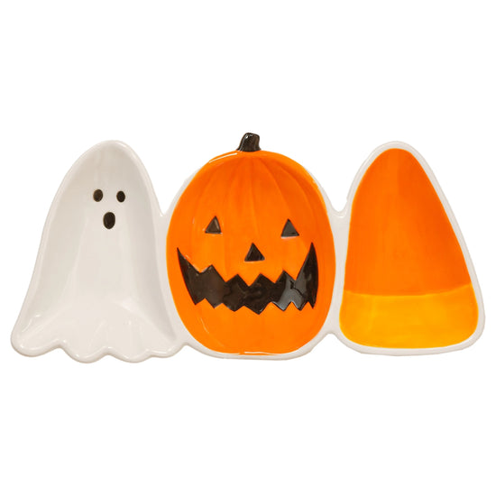 Halloween 3-Sectioned Ceramic Dish